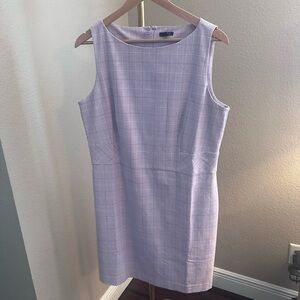 Ann Taylor Lavender Check Sheath Dress - Size 14